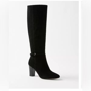 Ann Taylor Suede Buckle Boot Size 8.5